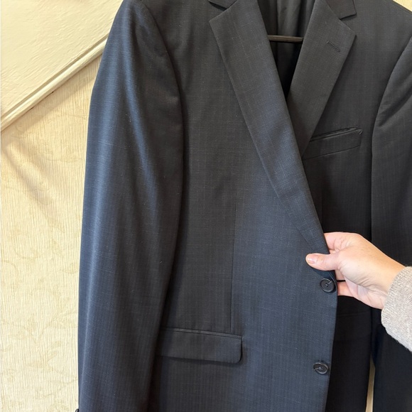 Men's Z Zegna Navy Windowpane Blazer 38R - Picture 10 of 11